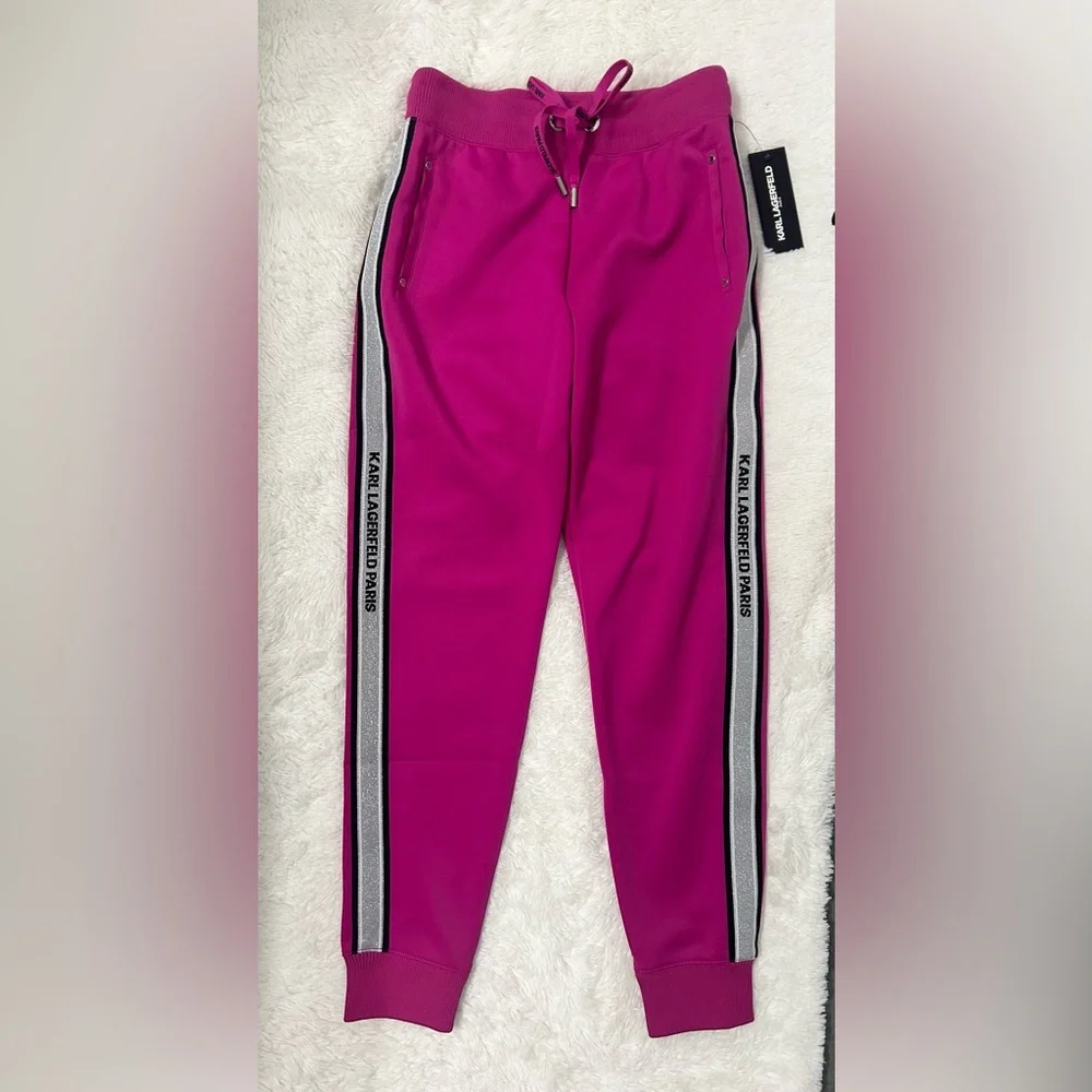 Karl Lagerfeld Paris Front Zip Logo Tape Track Suit